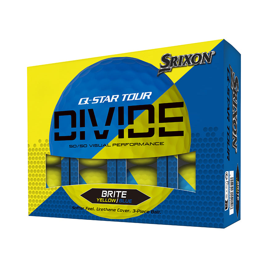 Q-STAR TOUR DIVIDE Golf Balls - Yellow/Blue