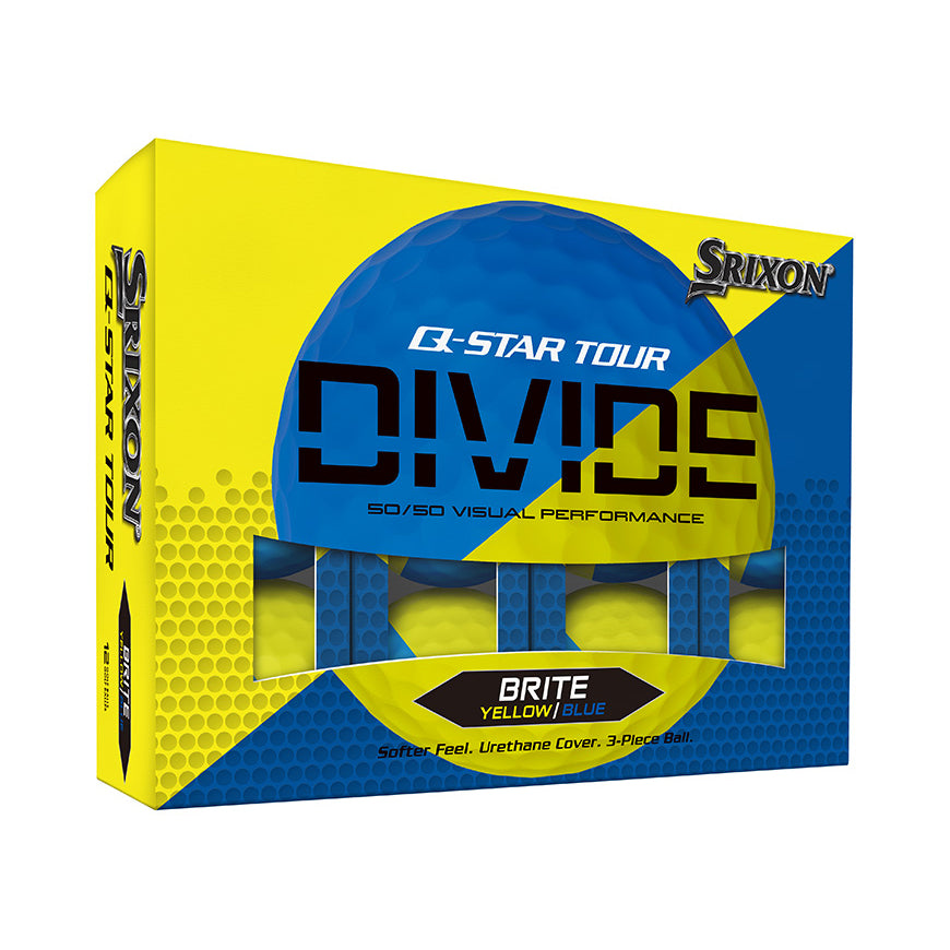 Q-STAR TOUR DIVIDE Golf Balls - Yellow/Blue