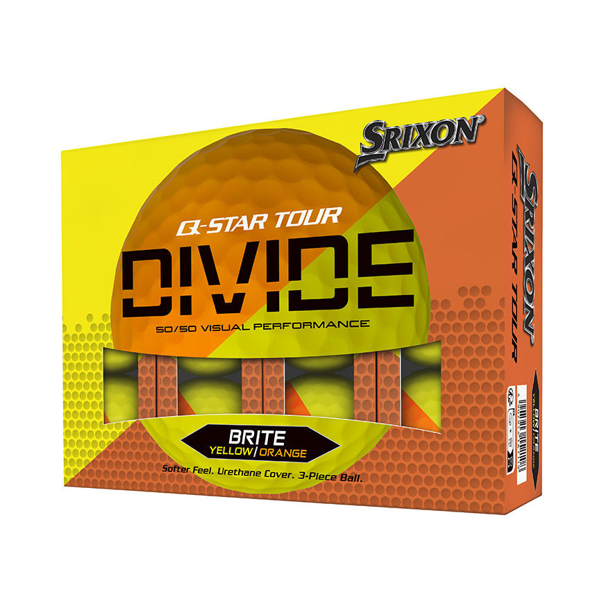 Q-STAR TOUR DIVIDE Golf Balls - Yellow/Orange