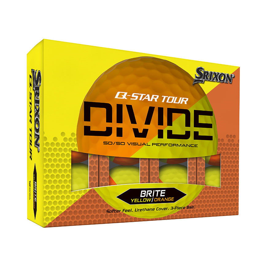 Q-STAR TOUR DIVIDE Golf Balls - Yellow/Orange