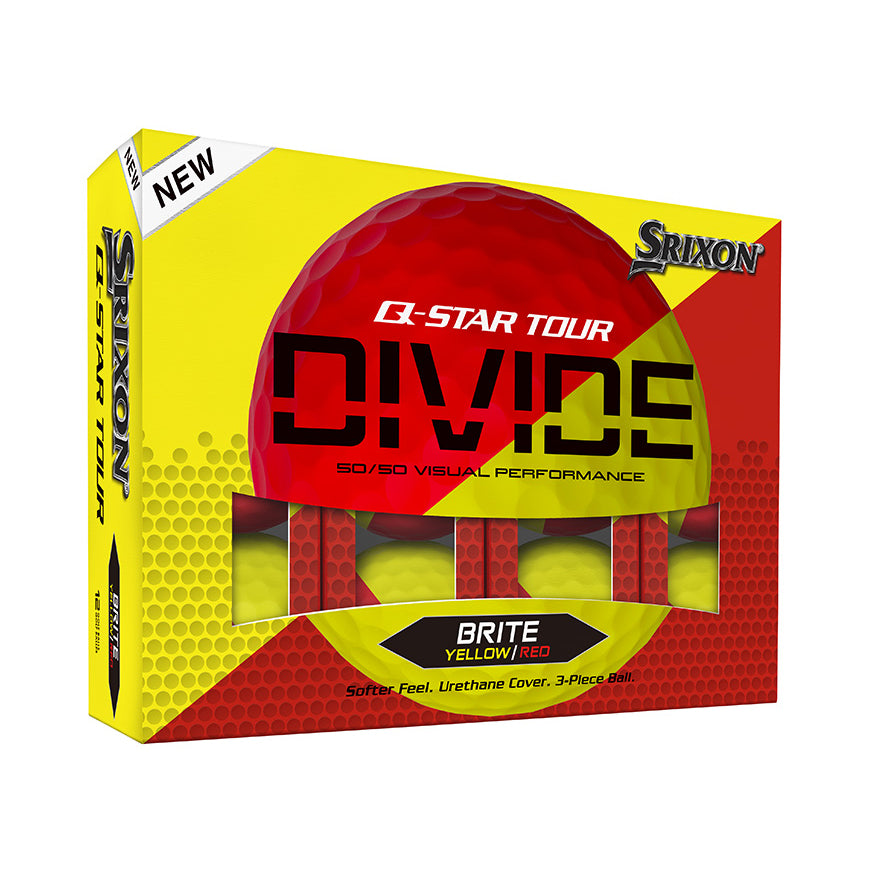 Q-STAR TOUR DIVIDE Golf Balls - Yellow/Red