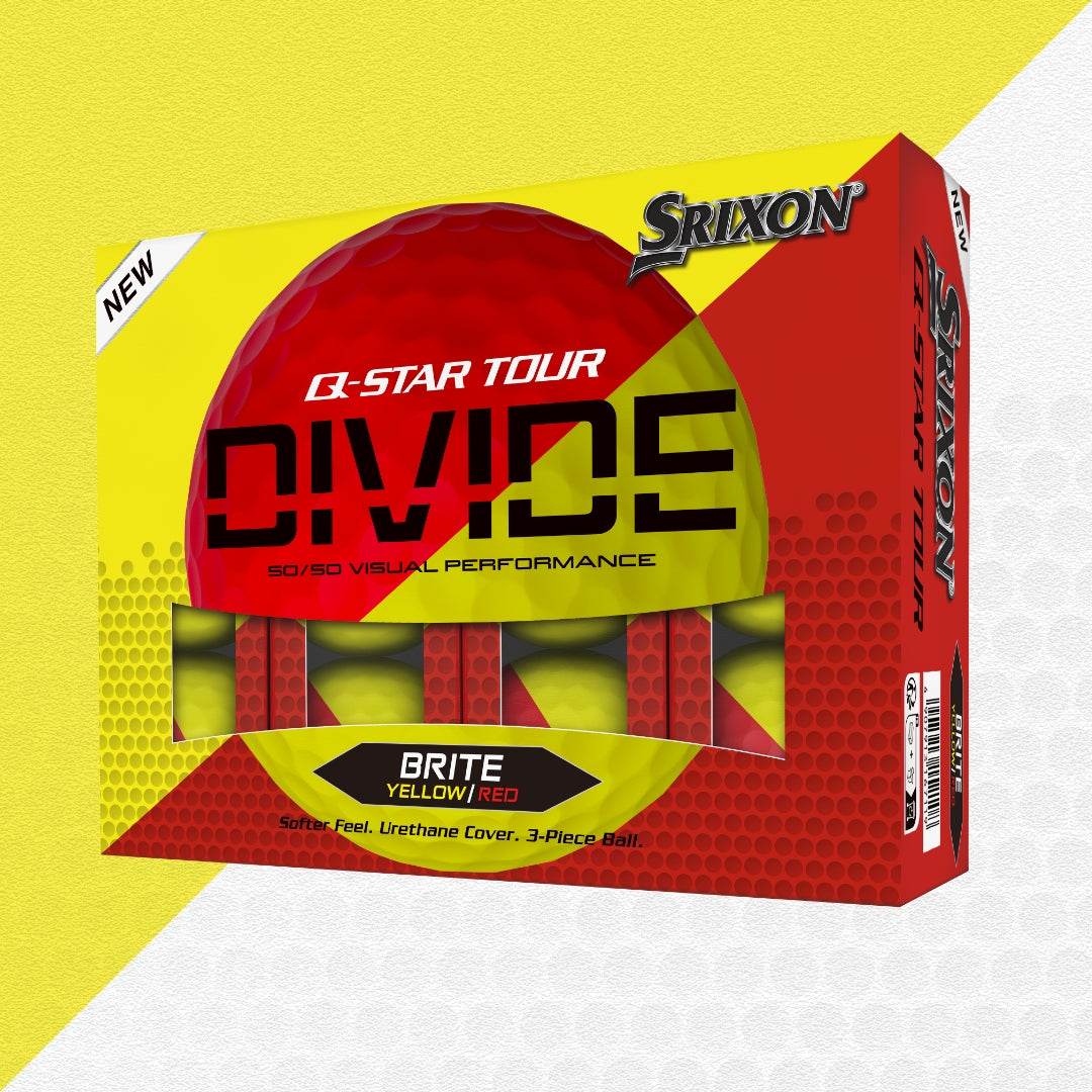 Q-STAR TOUR DIVIDE Golf Balls - Yellow/Red