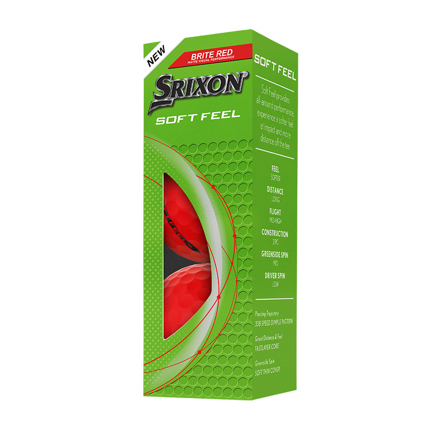 SOFT FEEL BRITE Golf Balls - Brite Red