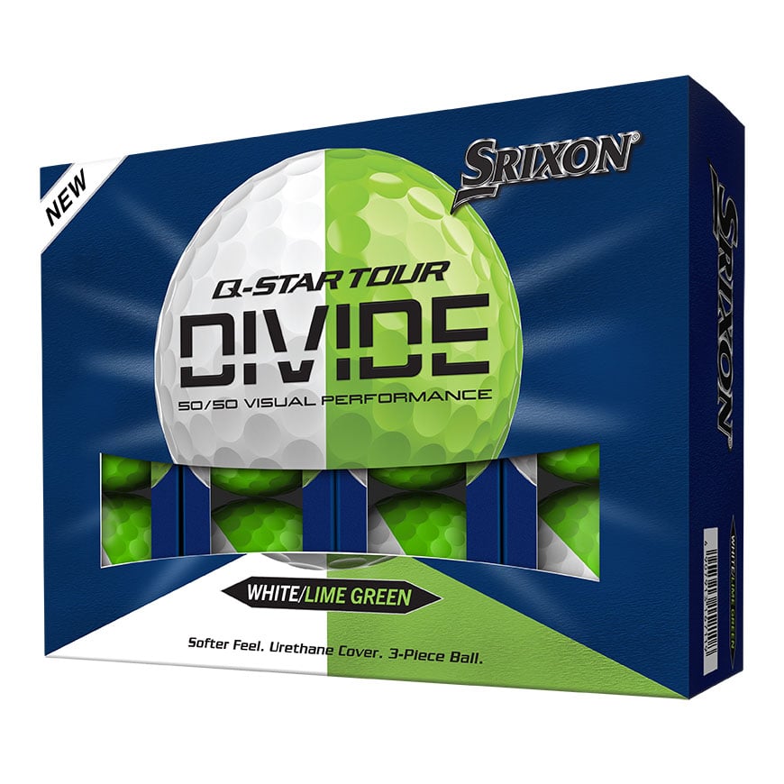 Q-STAR TOUR DIVIDE Golf Balls - White/Green
