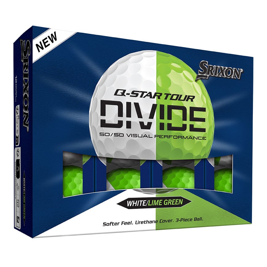 Q-STAR TOUR DIVIDE Golf Balls - White/Green