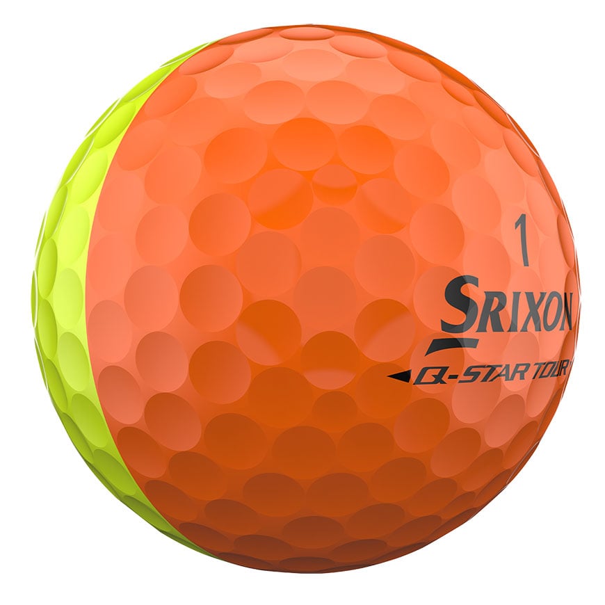 Q-STAR TOUR DIVIDE Golf Balls - Yellow/Orange