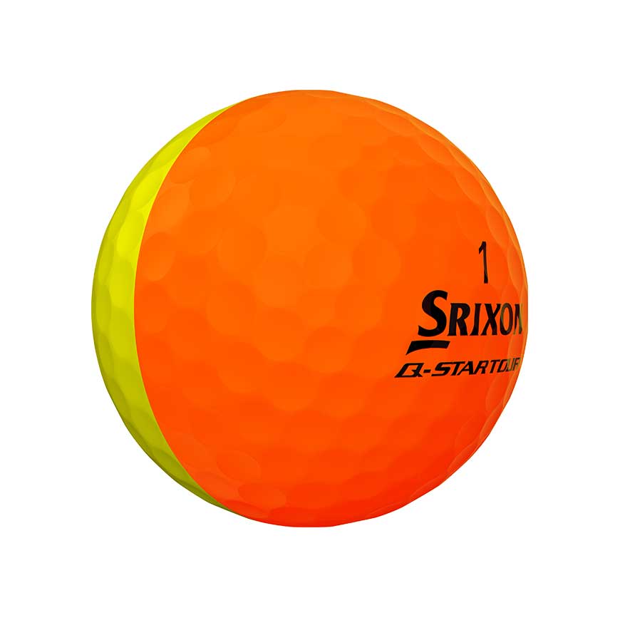 Srixon Q-Star Tour Divide Golf Balls - Orange/Yellow