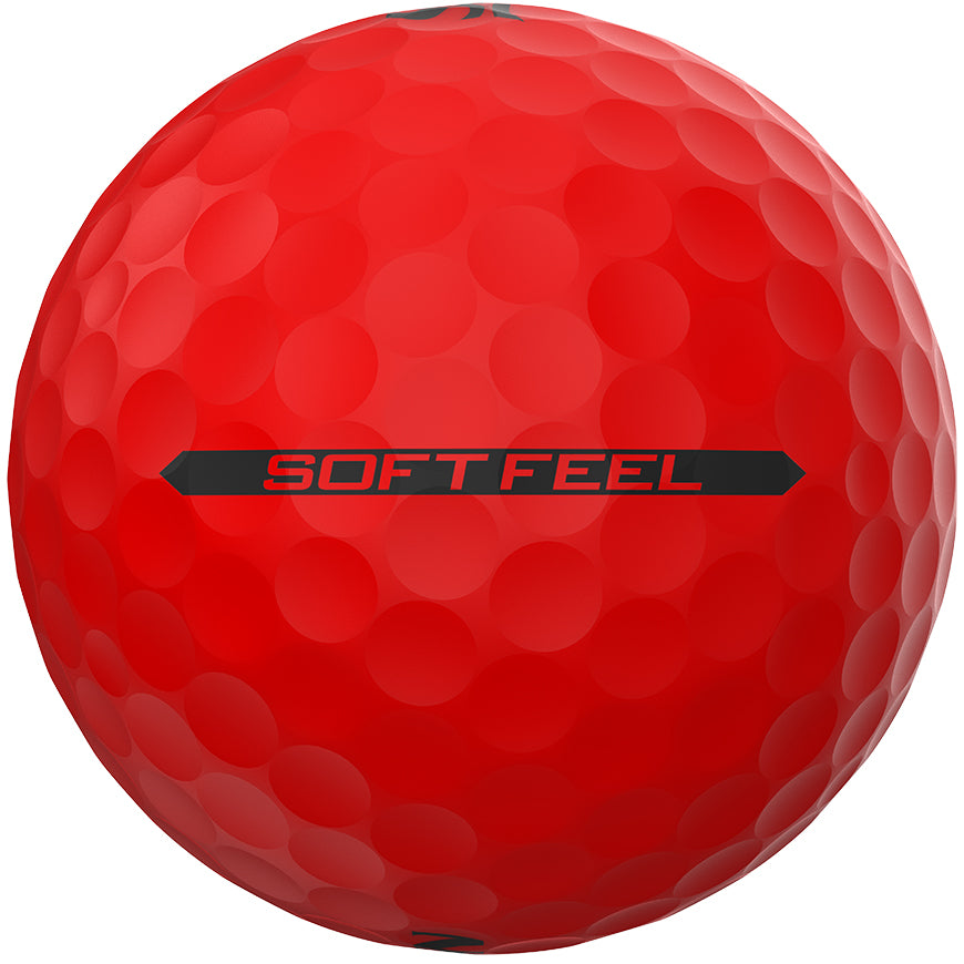 Srixon Soft Feel Brite Golf Balls - Brite Red