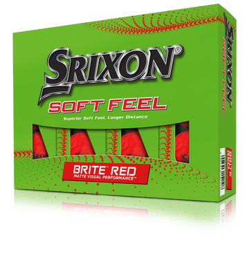 Srixon Soft Feel Brite Golf Balls - Brite Red